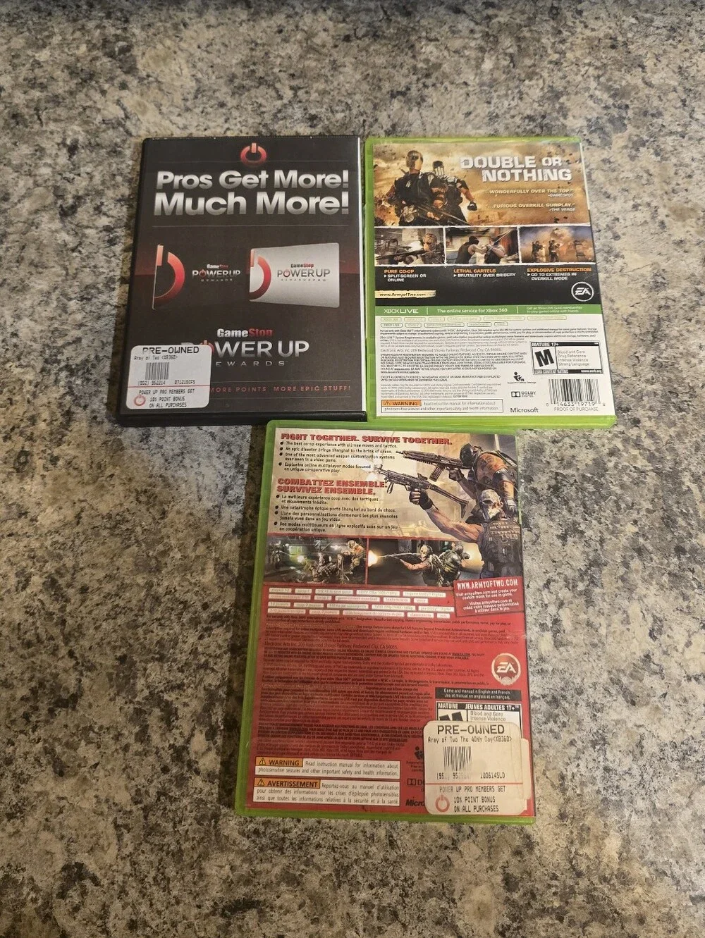 Army Of Two Xbox 360 Lot Bundle Of 3: Army Of Two,/40th Day/Devil’s Cartel